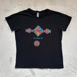 Black Kokopelli Graphic T-Shirt with Colorful Design San Antonio Tx